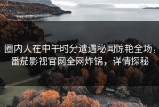 圈内人在中午时分遭遇秘闻惊艳全场，番茄影视官网全网炸锅，详情探秘