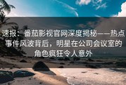 速报：番茄影视官网深度揭秘——热点事件风波背后，明星在公司会议室的角色疯狂令人意外