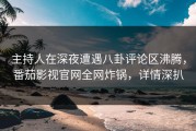 主持人在深夜遭遇八卦评论区沸腾，番茄影视官网全网炸锅，详情深扒