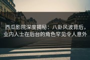 西瓜影院深度揭秘：八卦风波背后，业内人士在后台的角色罕见令人意外