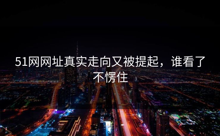 51网网址真实走向又被提起，谁看了不愣住